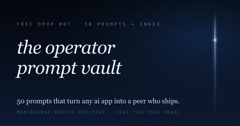 The Operator Prompt Vault — inside the drop
