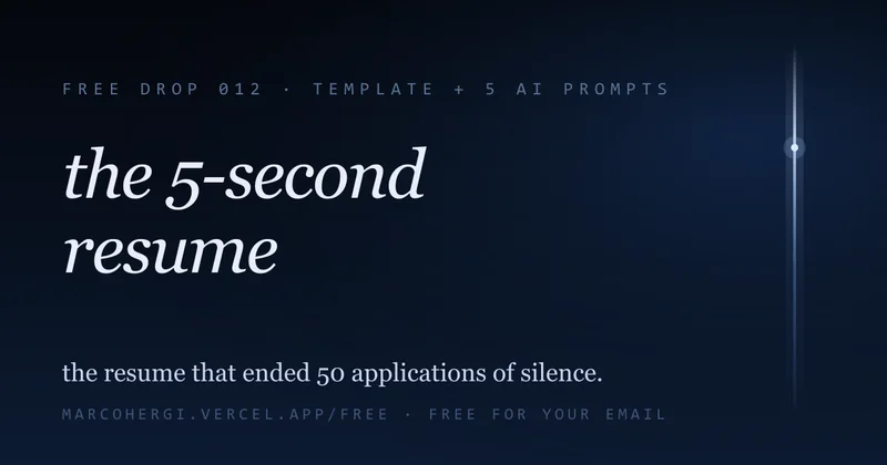 The 5-Second Resume — inside the drop