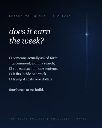 The Broke Builder's Checklist preview 2