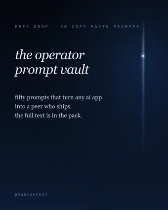 The Operator Prompt Vault preview 1