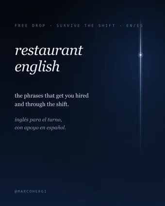 Restaurant English (EN/ES) preview 1
